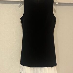 Source Unknown Black and White Midi Dress